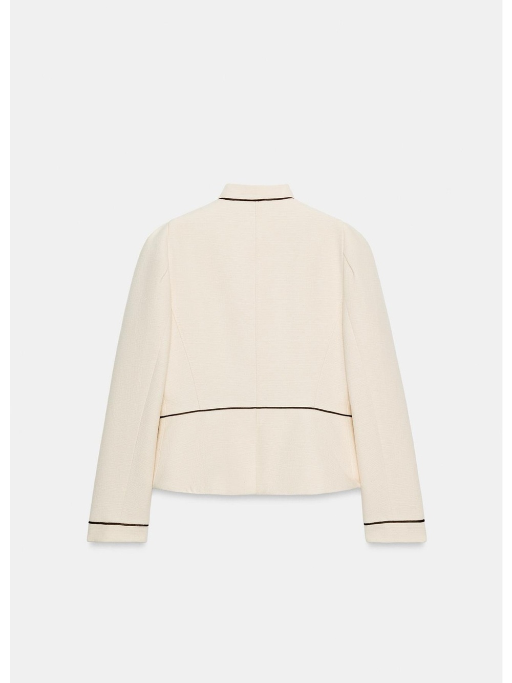 ZARA TAILORED CONTRAST PIPING BLAZER - Picture 9 of 11
